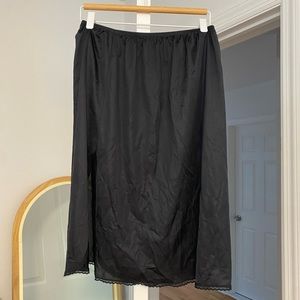 Vintage Satin-like Midi Skirt